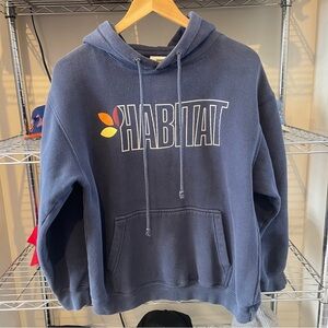Vintage Habitat Skateboards Hoodie Mens Size Small Skater Y2K USA